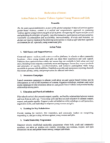 Declaration of Intent: Action Points to Counter Violence Against Young Women and Girls
