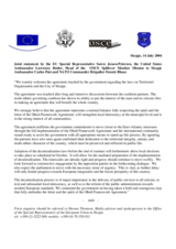 Statement welcoming the agreement reached by the government regarding the laws on Territorial Organisation and the City of Skopje.