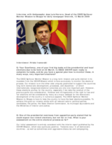 Interview with Ambassador Jose Luis Herrero, Head of the OSCE Spillover Monitor Mission to Skopje