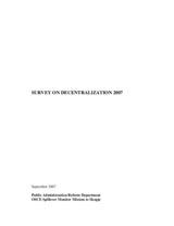 Survey on Decentralization 2007