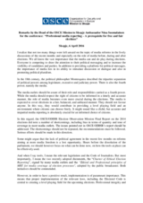 Remarks by Ambassador Suomalainen